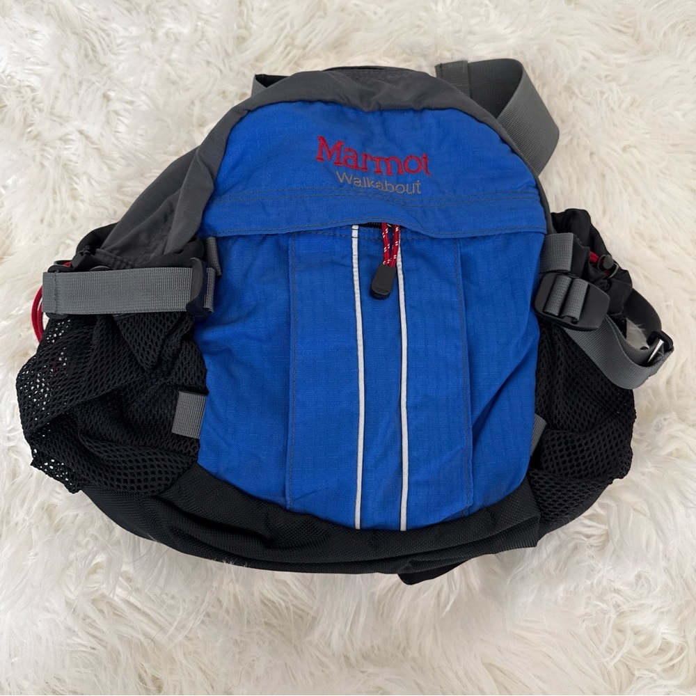Marmot Blue and Gray Belt Bag